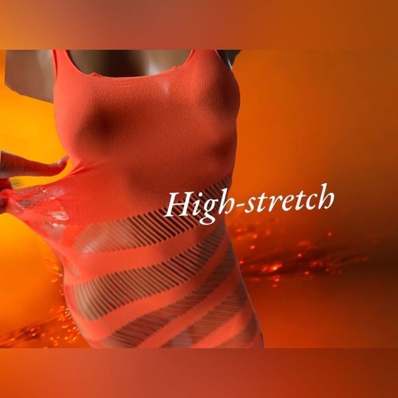 Neon Orange l OS High-stretch l Top, Dress, Cover-up, Lingerie l New - Picture 5 of 8